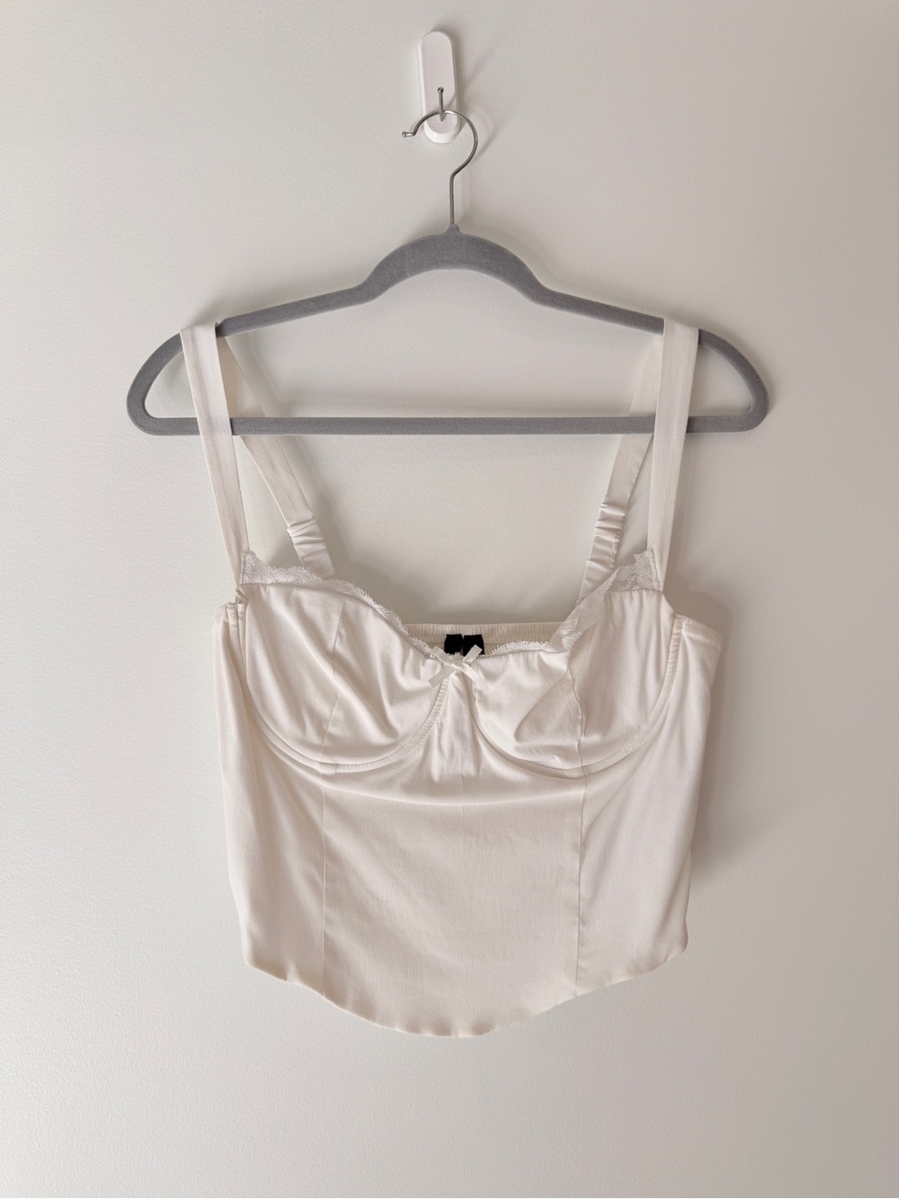 Garage White Bustier Top